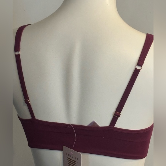 Savage X Fenty XS Sugarplum Purple or Medium Black Sports Bra - Picture 3 of 9